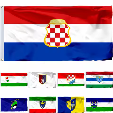 Bosnia and Herzegovina Cantons Federation Flag Federation Choice of Sizes:21X14CM/2X3ft/3X5ft Una-Sa