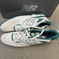 全新有盒 New Balance 550 白綠皮革低幫籃球鞋 男女同款 透氣輕盈