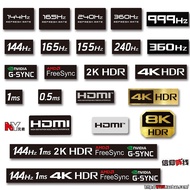 [Ready Stock] 144hz 360hz Screen Sticker 240hz 4K 2K 1ms G-SYNC Notebook Display Sticker