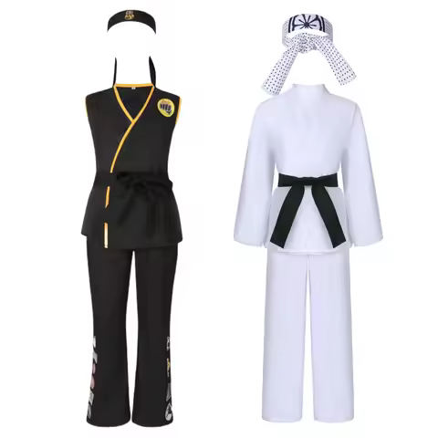 Anime Game KOF Cosplay Costume Cobra Kai Val Armorr Karate Uniform Taekwondo Clothes For Kids Man Gl