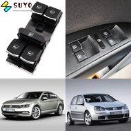 SUYO Car Window Lifter, Chrome 8 Pins Window Control Switch, Car Repair ABS 5ND959857 Window Switch Button for VW/ Jetta /Tiguan /Golf /GTI MK5 MK6 Passat