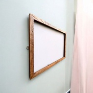 PAINTING PICTURE (2) OLD TEAK MATERIAL 2CM WIDTH SIZE FROM 20x20, to 40x40