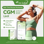 LinX CGM Continuous Glucose Monitoring 24H Real Time Blood Glucose Monitor Glucometer No Finger Pric