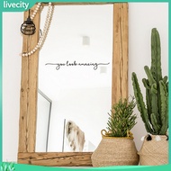 livecity|  Bathroom Mirror Decal Bathroom Window Decal Stylish Mirror Sticker for Home and Bathroom Decoration Look Amazing Decal Elegant Window Wall Sticker Southeast Asian Buyers