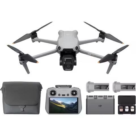 DJI Air 3S Fly More Combo (RC 2 Screen Remote Controller), Drone with 1" CMOS Wide-Angle & Medium Te