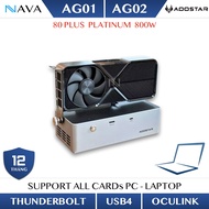 EGPU AooStar AG01/AG02 v2 Platinum 800W 80Plus Thunderbolt3/4 USB4 Oculink TGX cast aluminum AG01S/A
