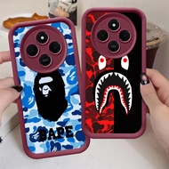 Wine Red Case for Xiaomi Redmi 14C Note 9 POCO C75 M2 Z-36 b_bape