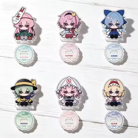 Anime Touhou Project Hata no Kokoro Reimu Hakurei Q-Style Acrylic Stand Model Plate Keychains Deskto