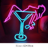 【Hot demand】 Cocktails Led Neon Sign Wall Decor For Bar Store Pub Club Nightclub Birthday Party Deco