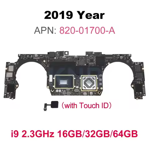 Original A2141 Motherboard with Touch ID For MacBook Pro Retina 16" A2141 Logic Board i7 i9 512GB 1T