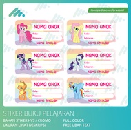 Sticker Label Buku Pelajaran Anak Sekolah /Stiker Cewek Perempuan Lucu