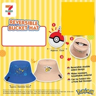 Pokemon Official reversible hat Seven Eleven topi bucket hat pikachu