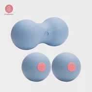 【Mukasa】TPR 筋膜按摩球 (兩入組) + 花生按摩球 - 牛奶藍