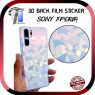 SONY Xperia XZ / XZs / XZ1 / XZ2 / XZ3 Premium Compact 3D Diamond Back Film Protector Carbon Sticker
