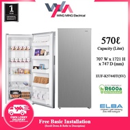 Elba 570L Upright Freezer Refrigerator 1 Door/Peti Beku 1 Pintu EUF-K5744FF(SV) Peti Sejuk/Fridge/冰箱