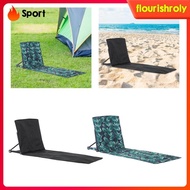 [Flourish] Foldable Floor Beach Chair Beach Chair with Backrest Folding Cushion Seat Outdoor Sunbathing for Lawn