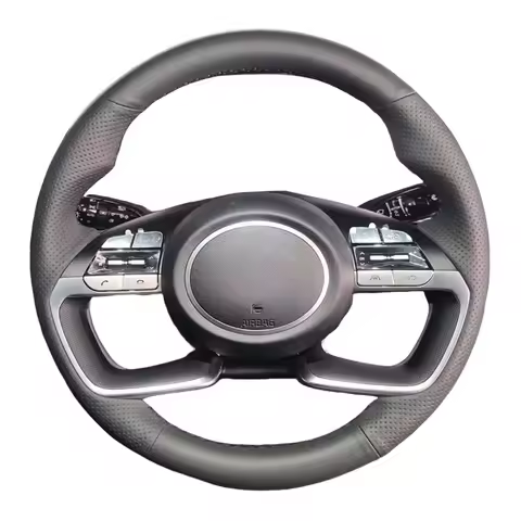 Artificial Leather Car Steering Wheel Cover for Hyundai AVANTE Santa Cruz Tucson Plug I20 Tucson CN7