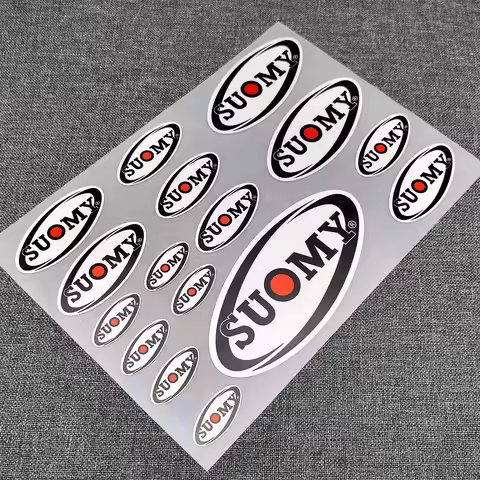 16Pcs SUOMY Helmet Sticker Sets High Quality Printed and Cut Decal Motorcycle Stickers