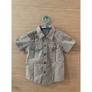 KEMEJA 1-3 (Y) Unisex Children's Brown Gubani Shirt