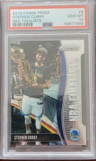鑑定10分完美收藏品 2019-20 Panini Prizm NBA Finalists #6 Stephen Curry Warriors PSA 10 GEM MINT