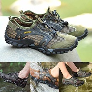 กลางแจ้งตาข่ายรองเท้าเดินลุยน้ำรองเท้าใส่เดินป่า เล่นน้ำตก แบบ เซฟตี้ กันลื่นรองเท้าลำลองตาข่ายระบายอากาศฤดูร้อน