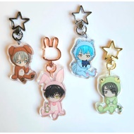 Nitro + Chiral Chibi Keychains | Slow Damage Towa | Dramatic Murder Aoba | Togainnu no Chi Akira | S