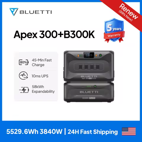 【RENEW 】BLUETTI Apex 300+B300K 5529.6Wh Portable Power Station High Capacity Fast Charging Outdoor G