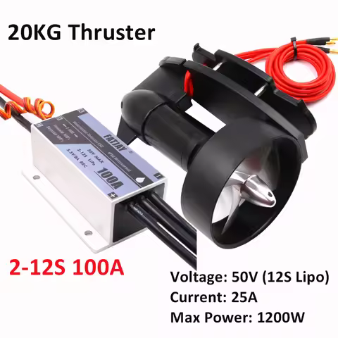 KYO-20T 20kg 50V 25A 1200W Thruster Full Metal DC Brushless Motor 100A 3-12S ESC For RC Boats ROV AU