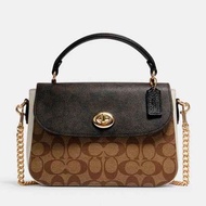 COACH 蔻馳 MARLIE系列 女士手提斜背包 C1563IMNOX- # black/brown