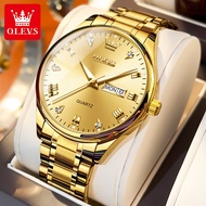 OLEVS Jam Tangan Lelaki Original Waterproof Quartz Stainless Steel Analog Luminous Watch Men 手表 5563