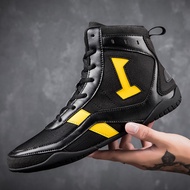 ใหม่ Professional Boxing รองเท้าผู้ชายผู้หญิงหรูหรามวยรองเท้าผ้าใบมวยปล้ำ Footwears คุณภาพมวยปล้ำ Sh