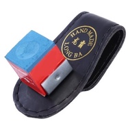 Magnetic Billiards Snooker PU Cue Chalk Holder with Belt Clip