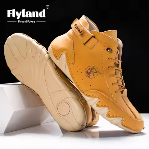 FLYLAND Men's Fashion Sneaker Vintage Classical Dress Boot Chukka Boot Daily Casual Work Office Shoe