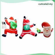 [CuticateddMY] 6ft Christmas Inflatable Hanging Santa Outdoor Decoration Outdoor Large Garden Winter