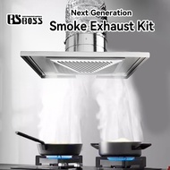 BSBOSS kitchen cooker hood stainless steel Oil fume purifier kitchen exhaust fan hood  Fan Dapur Kik