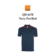 Oren Sport QD6478 Navy Pro/Red NTMY.os Quick Dry Polo Cotton Cool Fit Microfiber Collared Tee