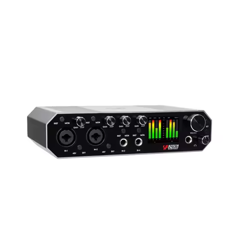 Simplefly SF2406 Sound Card 4*4 USB Audio/MIDI Interface With Midas Mic Preamps Studio Music Equipme