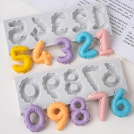 Balloon Number diy Baking Mold First Birthday Cake Decoration Decoration Fondant Chocolate Number Mo