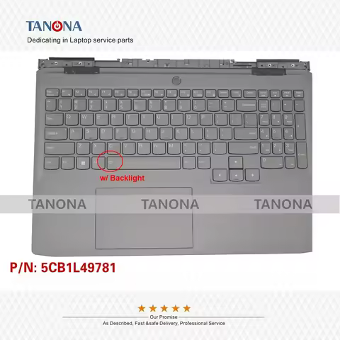 New 5CB1L49781 Black For LOQ 15APH8 LOQ 15IRH8 Laptop Palmrest Upper Case With US Keyboard C Shell B