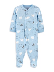 Carter's Baby Boy's Bear and Seal Sleep and Play Pajamas (Newborn) Blue