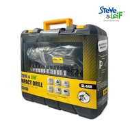 Steve & Leif Electric Corded 1050W Heavy-Duty Impact Drill with Drill Bits Set Included