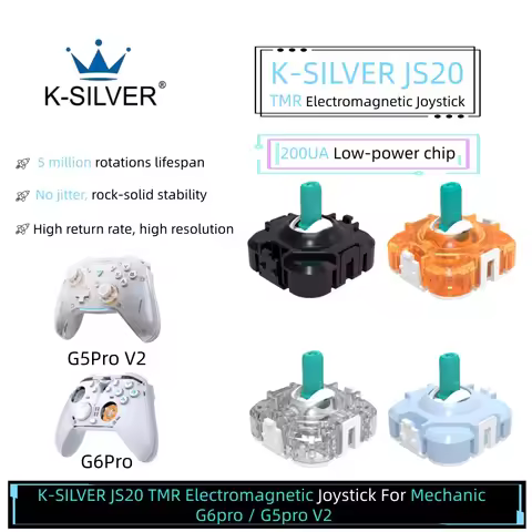2/10PCS K-SILVER For G6Pro G5Pro V2 JS20 TMR Hot Swap Joystick For Mechanic Handle Game Controller L
