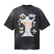 Saint Michael x Denim Tears Saint Tears Tee洗水喷脏短袖T恤