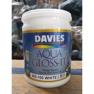 Aqua Gloss-it AG-100 White 1L Davies Aqua Gloss It Water Based Enamel Paint 1 Liter