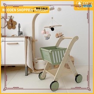 developmental toys BabyBoss Kid Wooden Pull Push Shopping Cart Supearket Trolley Mainan Troli Beli B