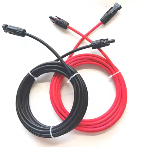2/3/5/6/10Meters 4mm²/6mm² Black and Red Solar Extension DC Cable 12/10AWG Wire with PV DC Connector