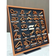 F1 2026 Racing Gold Metal Collection | Premium Circuit Calendar Plaque | Formula One Collectible | D