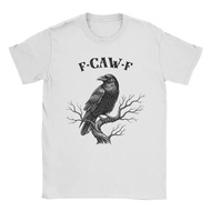 Black Crow F Caw F Men T Shirt F-Caw-F Bird Vintage Tee Shirt Short Sleeve O Neck T-Shirts Pure Cott