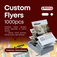 PRINT FLYERS CUSTOM | A4 A5 A6 | 1000pcs | 128gsm Glossy | Own Design / Custom Design