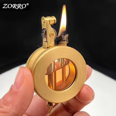 ZORRO New Transparent Layer Warehouse Retro Kerosene Lighter Gift Collection Small and Convenient Or